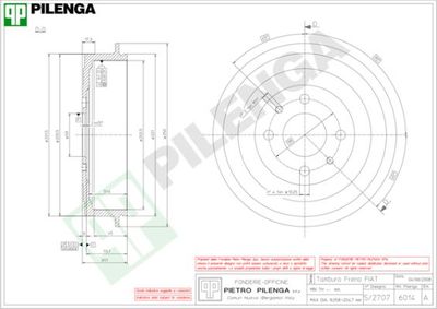 6014 PILENGA Тормозной барабан