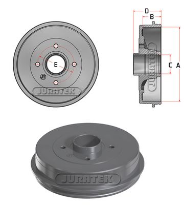 JDR067 JURATEK Тормозной барабан