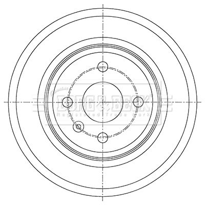 BBR7264 BORG & BECK Тормозной барабан