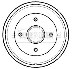 BBR7141 BORG & BECK Тормозной барабан