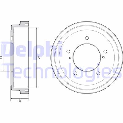 BF544 DELPHI Тормозной барабан