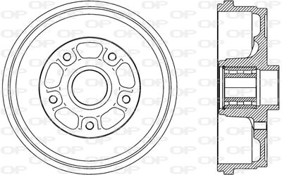 BAD909231 OPEN PARTS Тормозной барабан