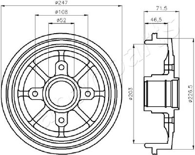 TA0610 JAPANPARTS Тормозной барабан