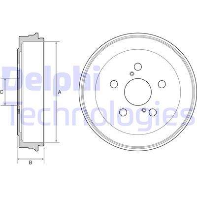 BF536 DELPHI Тормозной барабан