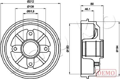 560608C JAPKO Тормозной барабан