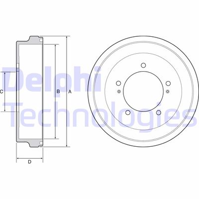 BF512 DELPHI Тормозной барабан