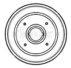 BBR7085 BORG & BECK Тормозной барабан
