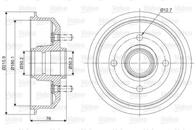 237032 VALEO Тормозной барабан