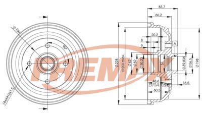 BD1241 FREMAX Тормозной барабан