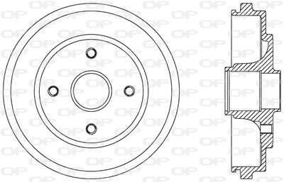 BAD907630 OPEN PARTS Тормозной барабан