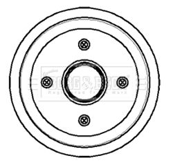 BBR7055 BORG & BECK Тормозной барабан