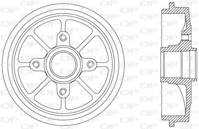 BAD902930 OPEN PARTS Тормозной барабан