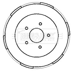 BBR7186 BORG & BECK Тормозной барабан