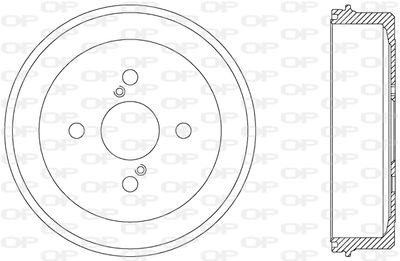 BAD904510 OPEN PARTS Тормозной барабан