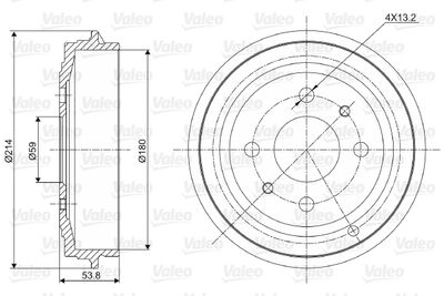 237027 VALEO Тормозной барабан