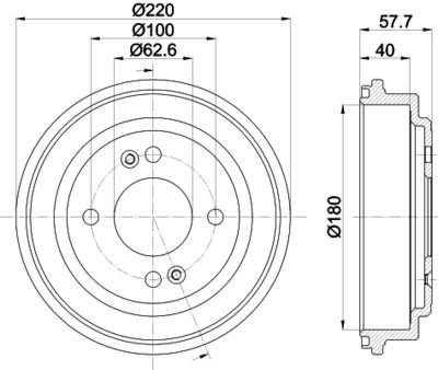 MBD421 MINTEX Тормозной барабан