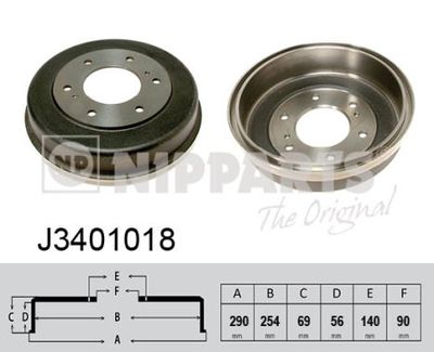 J3401018 NIPPARTS Тормозной барабан