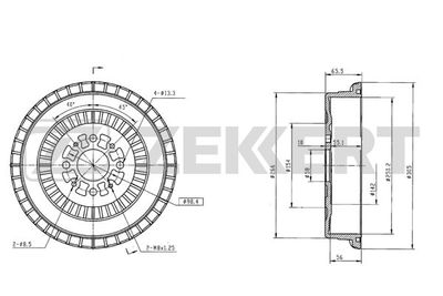 BS6031 ZEKKERT Тормозной барабан