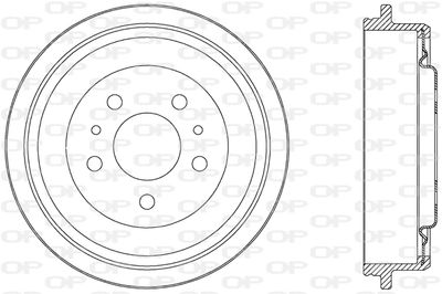 BAD904020 OPEN PARTS Тормозной барабан