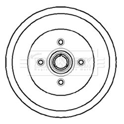 BBR7066 BORG & BECK Тормозной барабан