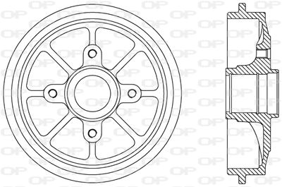 BAD907030 OPEN PARTS Тормозной барабан