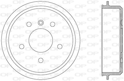 BAD903210 OPEN PARTS Тормозной барабан