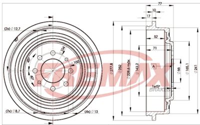 BD0511 FREMAX Тормозной барабан