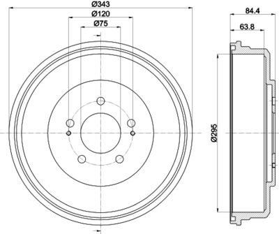 MBD338 MINTEX Тормозной барабан