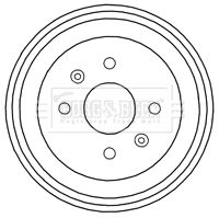 BBR7213 BORG & BECK Тормозной барабан