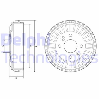 BF594 DELPHI Тормозной барабан