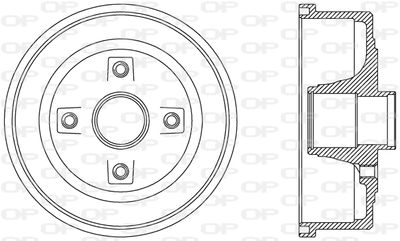 BAD906130 OPEN PARTS Тормозной барабан