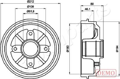 TA0608C JAPANPARTS Тормозной барабан