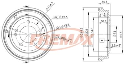 BD5174 FREMAX Тормозной барабан