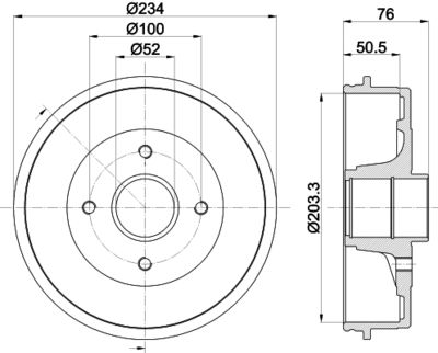 MBD261 MINTEX Тормозной барабан