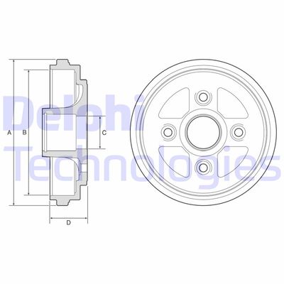 BF602 DELPHI Тормозной барабан