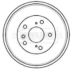 BBR7181 BORG & BECK Тормозной барабан