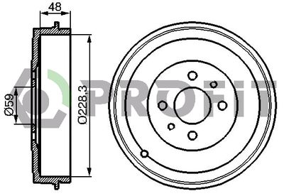 50200017 PROFIT Тормозной барабан