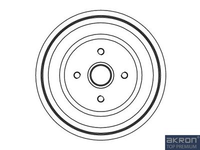 1120078 AKRON-MALÒ Тормозной барабан