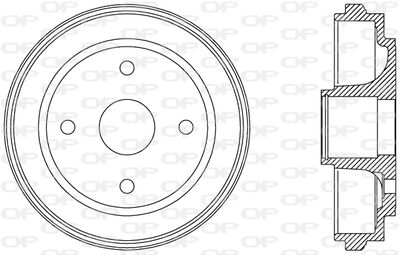 BAD906230 OPEN PARTS Тормозной барабан