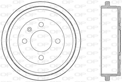 BAD904810 OPEN PARTS Тормозной барабан