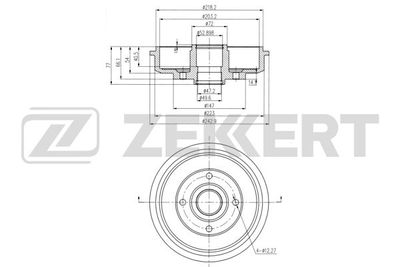 BS5132 ZEKKERT Тормозной барабан