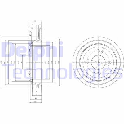 BF516 DELPHI Тормозной барабан