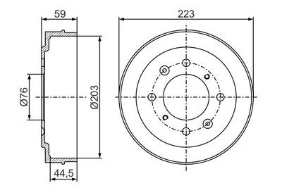 0986477234 BOSCH Тормозной барабан