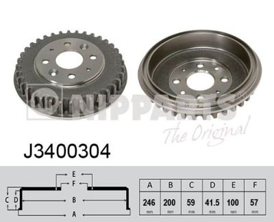 J3400304 NIPPARTS Тормозной барабан