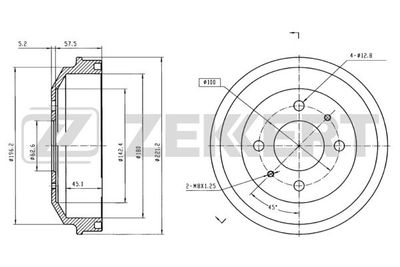 BS5421 ZEKKERT Тормозной барабан