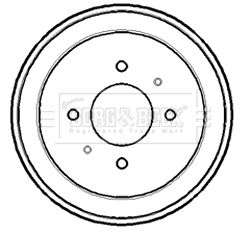 BBR7160 BORG & BECK Тормозной барабан