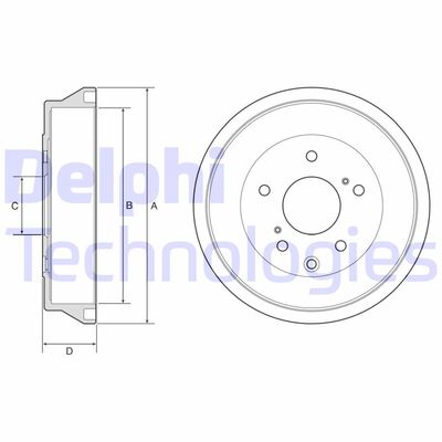 BF636 DELPHI Тормозной барабан