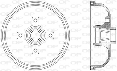 BAD902140 OPEN PARTS Тормозной барабан