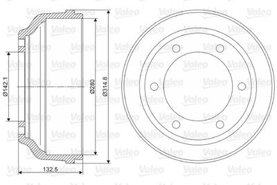 237015 VALEO Тормозной барабан