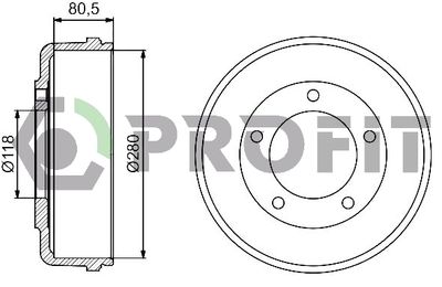 50200031 PROFIT Тормозной барабан